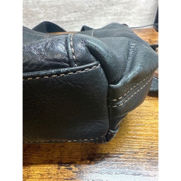 FOSSIL Purse Crossbody Morgan Black Leather Traveler Xbody - Picture 4 of 4